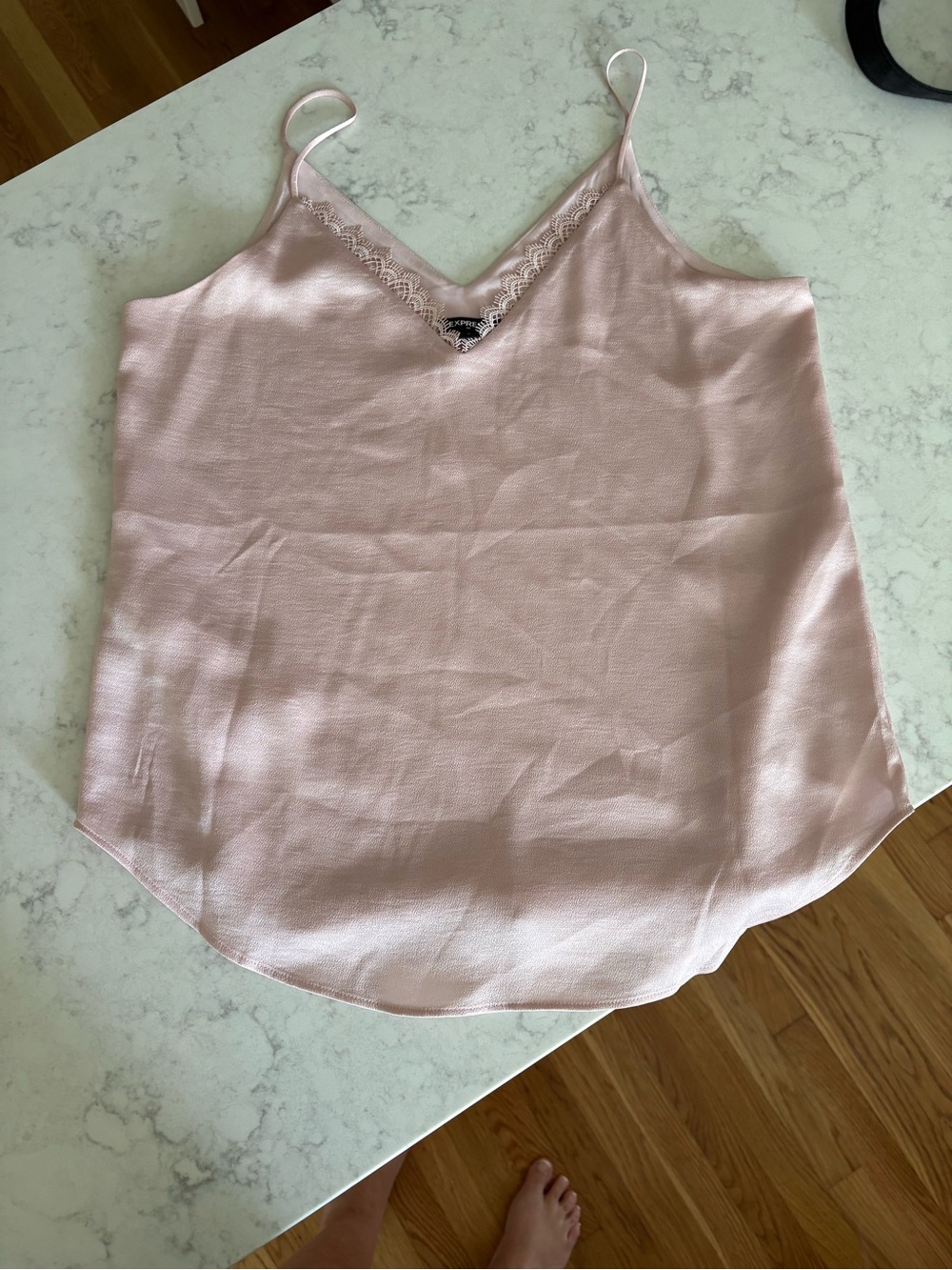 Express Light Pink Lace-Trim Cami